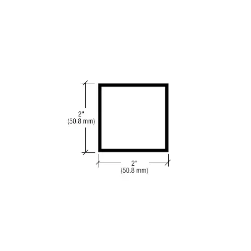 2" x 2" Hollow Tube Extrusion, Dark Bronze Anodized - 21'-2"