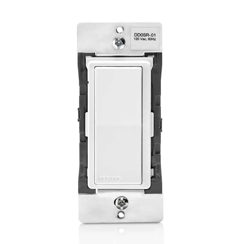 Leviton DD0SR-1M Wi-Fi Remote Control Decora 15 amps Three Pole Rocker White White