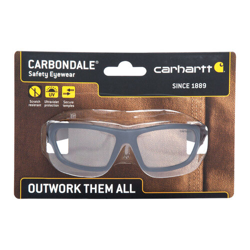 CARHARTT CHB210DCC Safety Glasses Carbondale Anti-Fog Clear Lens Black Frame