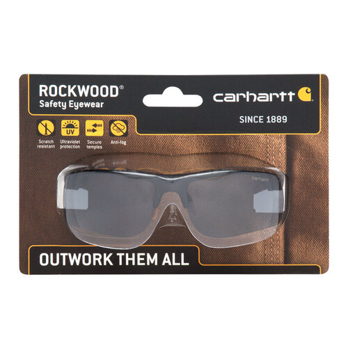 Safety Glasses Rockwood Anti-Fog Gray Lens Black Frame