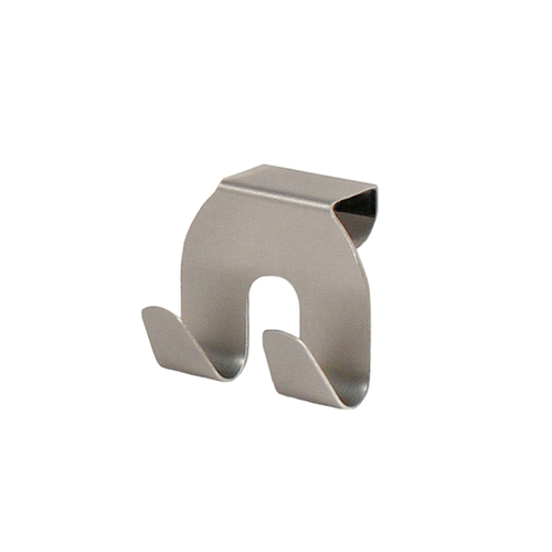 Double Hook 2.8" L Brushed Nickel Steel Brushed Nickel