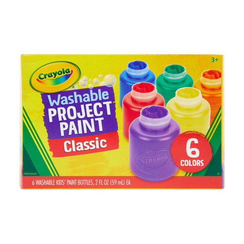 Washable Kids Paint Assorted 6 pc Assorted