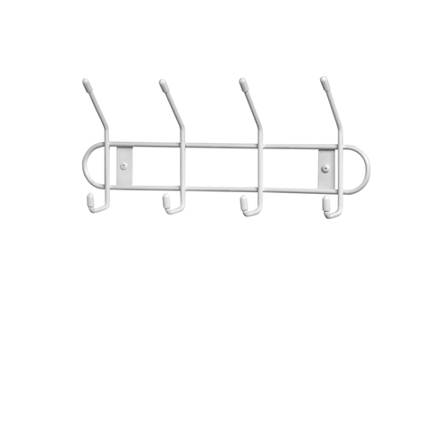 Hook Rack 13.3" L White Steel Jumbo White