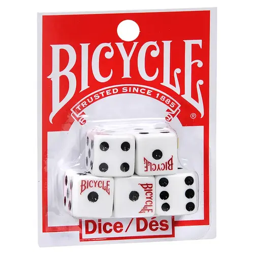 Bicycle JKR1017883 Bicycle Dice Plastic Black/White Black/White