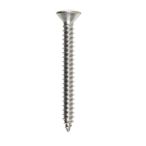 Sheet Metal Screws No. 12 S X 2" L Phillips Oval Head 100 Silver