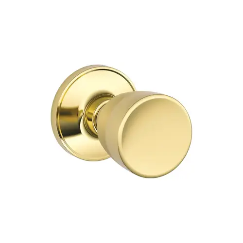 J Series J10 BYR 605 Door Knob, Metal, Brass, 2-3/8, 2-3/4 in Backset, 1-3/8 to 1-3/4 in Thick Door