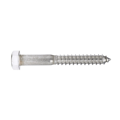 Lag Screw 1/2" X 4" L Hex Stainless Steel