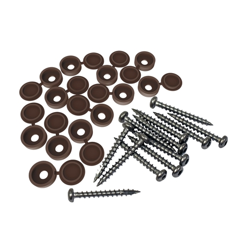 Barrette Outdoor Living 73004820 Screen Panel Fastener Kit No. 8 S X 1.5" L Square Brown Brown