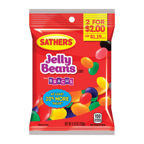 Sathers 06745 Jelly Beans Brach's Fruity 4-1/4 oz