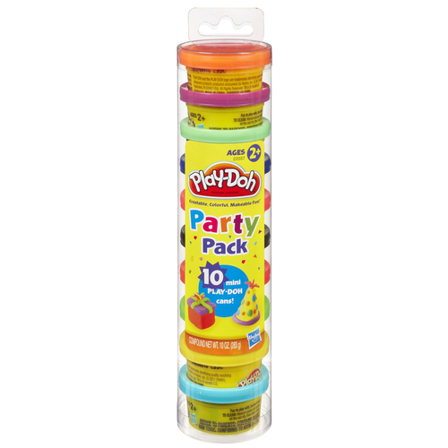 Party Pack Tube Play-Doh Multicolored 10 pc Multicolored