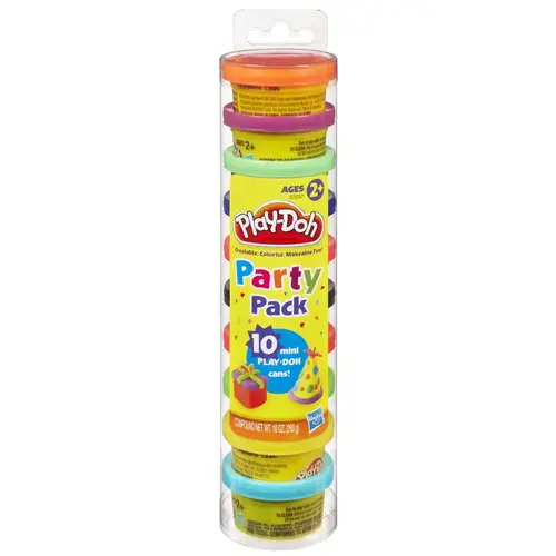 Party Pack Tube Play-Doh Multicolored 10 pc Multicolored