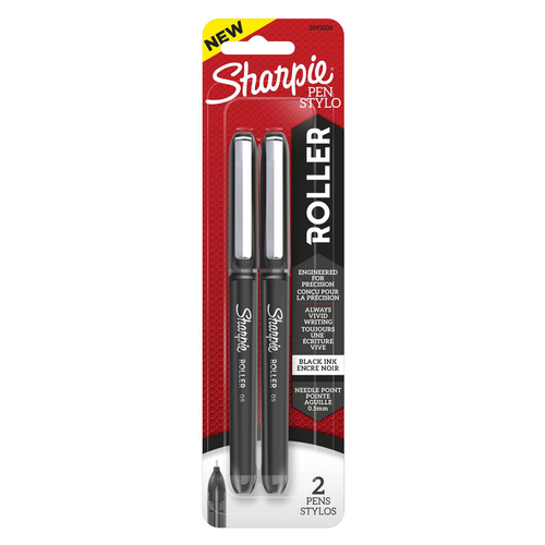 Sharpie 2093200-XCP6 Rollerball Pen Black Retractable - pack of 6 Pairs