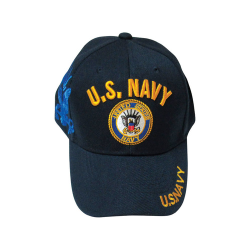 JWM 07015 Logo Baseball Cap U.S. Navy Navy Blue One Size Fits All Navy Blue