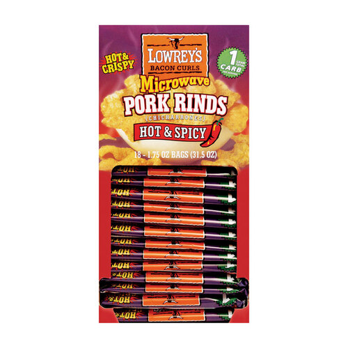 Microwave Pork Rinds Hot and Spicy 1.75 oz Packet