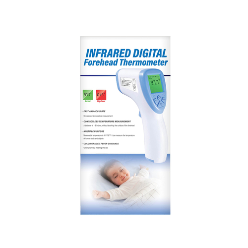 GB 0-3181 No Contact Infrared Digital Forehead Thermometer White White
