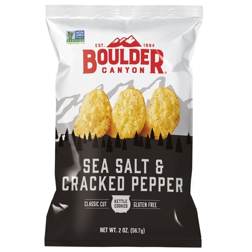 Boulder Canyon 527693-XCP8 Chips Sea Salt & Cracked Pepper 2 oz Bagged - pack of 8