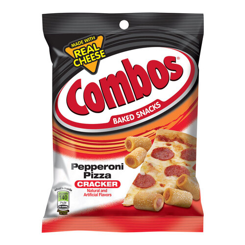 Combos 273757 Crackers Baked Snacks Pepperoni Pizza 6.3 oz Bagged
