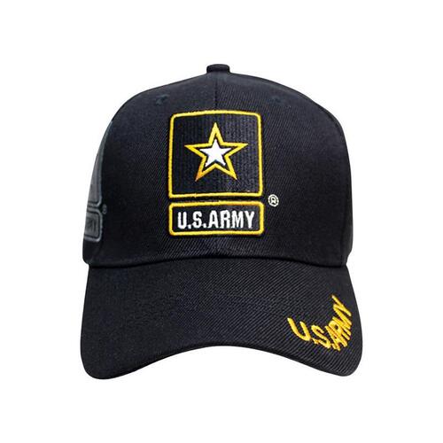 JWM 08135 Logo Baseball Cap U.S. Army Black One Size Fits All Black