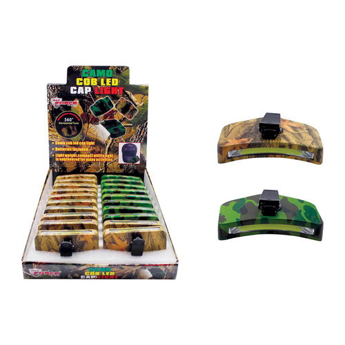 Cap Light Cob 200 lm Camouflage LED AAA Battery Camouflage - pack of 20