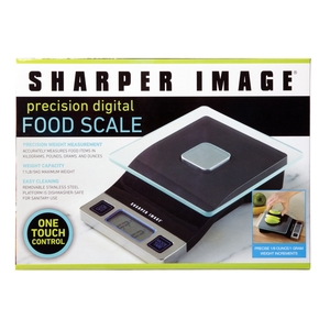 Sharper Image 1520011-XCP8 Food Scale Black Digital 11 lb Black - pack of 8