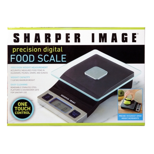 Sharper Image 1520011 Food Scale Black Digital 11 lb Black
