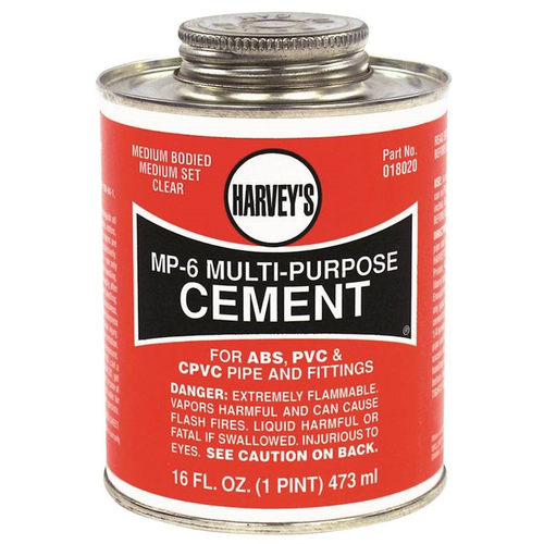 Solvent Cement, 16 oz Can, Liquid, Milky Clear