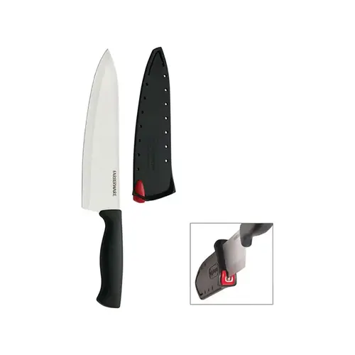 Knife 8" L Carbon Steel Chef's 2 pc Black