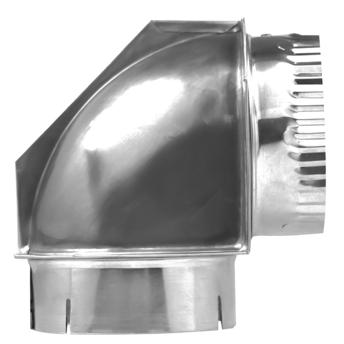 Builder's Best 10161 SAF-T-DUCT Close Elbow, 4.2 in Connection, Male x Female Thread, Aluminum