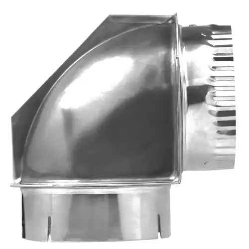 Builder's Best 10161 SAF-T-DUCT Close Elbow, 4.2 in Connection, Male x Female Thread, Aluminum Silver