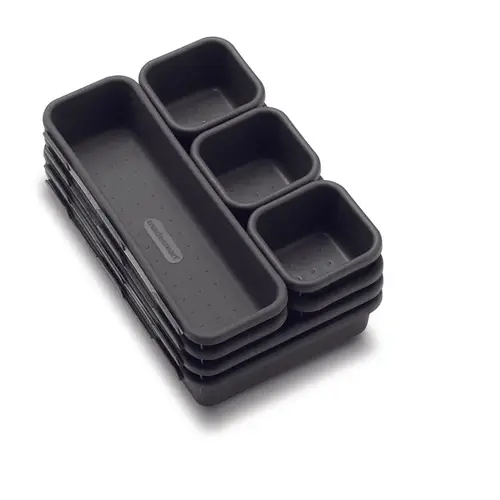 Drawer Organizer 4.6" H X 6.19" W X 9.19" D Plastic Black