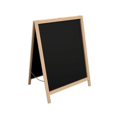 Display 38.5" H X 35" W X 13" D Black Wood Chalk Board Black
