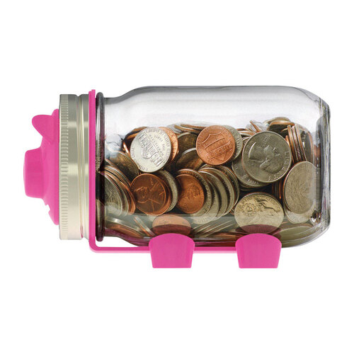 Decorative Jar Lid Piggy Bank Regular Mouth Pink