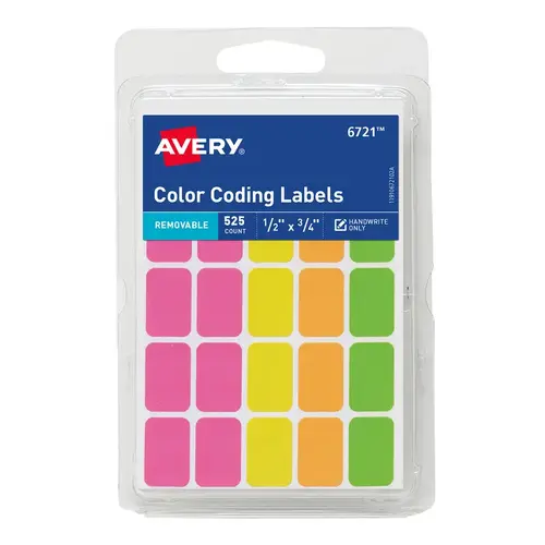 Color Coding Label Rectangle Assorted Assorted