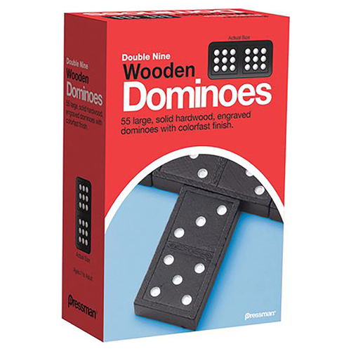 Double Nine Wooden Dominoes Multicolored Multicolored