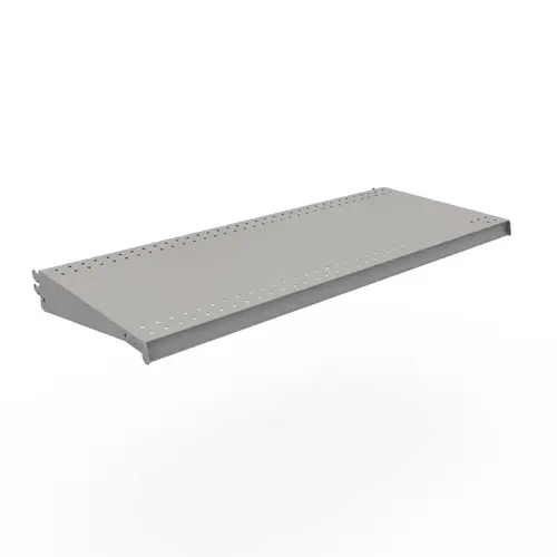 DL Style Shelf 1" H X 36" W X 15" L Powder Coated Silver Powder Coated Pair