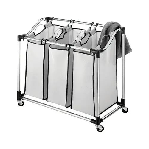 Laundry Sorter Gray Duramesh Nylon Chrome