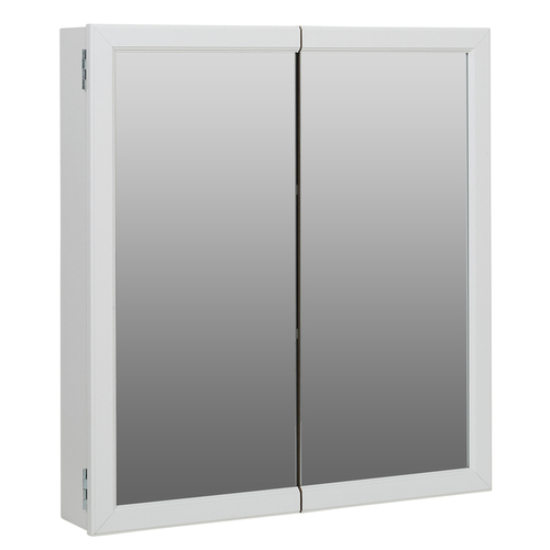 Medicine Cabinet/Mirror 25.38" H X 25.38" W X 4.50" D Rectangle White White
