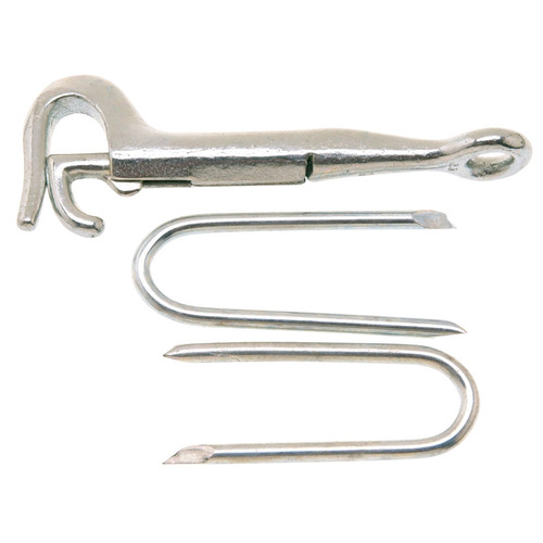 Gate Hook 4" L Silver Iron Silver