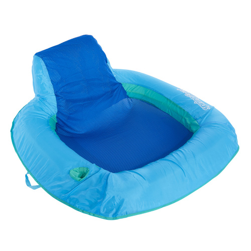 Swimways 6061863 Floating Pool Mat Blue Fabric/Mesh Inflatable Mattress Blue