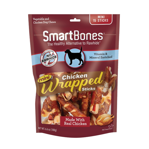 SmartBones SBCW-02958 Chews Chicken & Vegetables For Dogs 6.6 oz