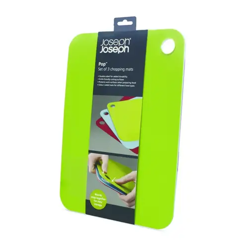 Cutting Board Set Pop 13.5" L X 9.5" W X 0.25" Polyethylene Assorted