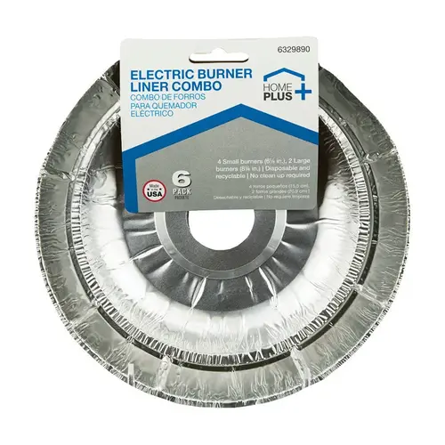 Electric Burner Liner Silver Silver