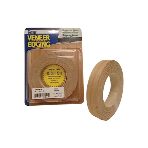 BandIt 34240 Wood Veneer Edge Banding 0.75" W X 25" L Prefinished Cherry
