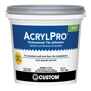 Custom Building Products ARL4000QT Ceramic Tile Adhesive AcrylPro 1 qt White