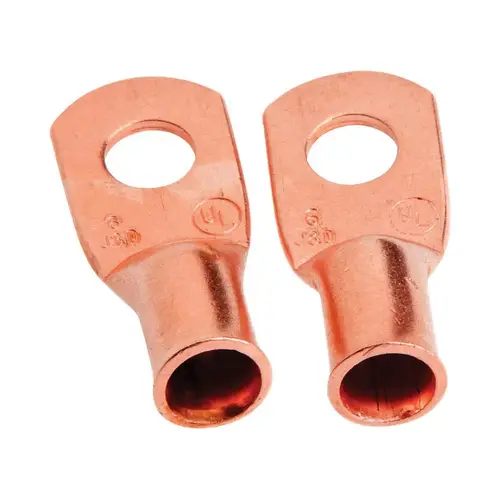 #6 Cable x 1/4 In. Stud Copper Cable Lug - pack of 2