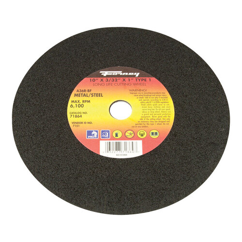 Metal Cutting Wheel 10" D X 5/8" S Aluminum Oxide