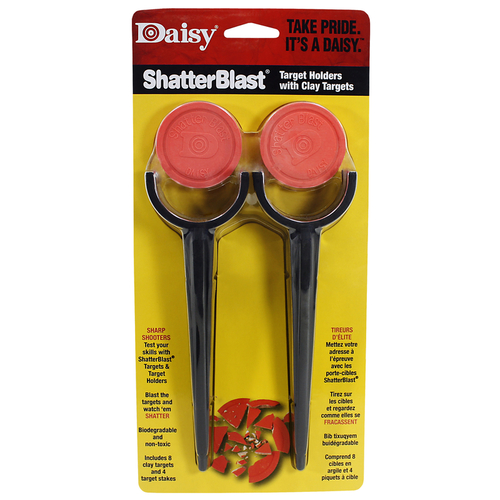 DAISY 980872-444 Target Holders with Clay Targets ShatterBlast Black/Orange
