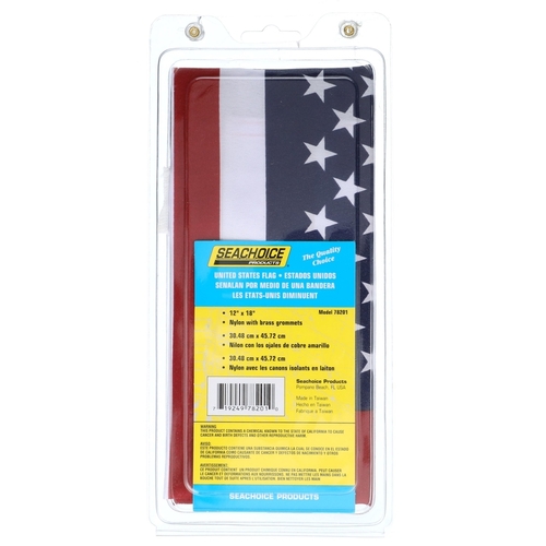 Seachoice 50-78201 Flag United States 18" W X 12" L Multicolored