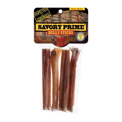 Savory Prime 300 Bully Stick Beef Grain Free For Dogs 5"