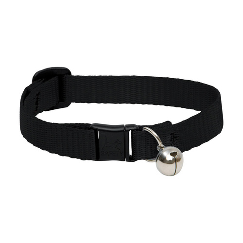 Lupine Pet 27527 Collar Basic Solids Black Black Nylon Cat Black